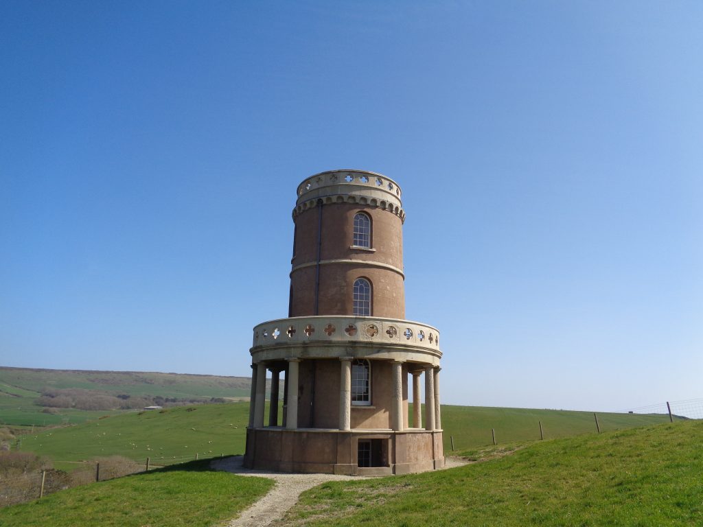 Clavell Tower set against a blue sky, image for webpage: The Garden History Detective's Gallery